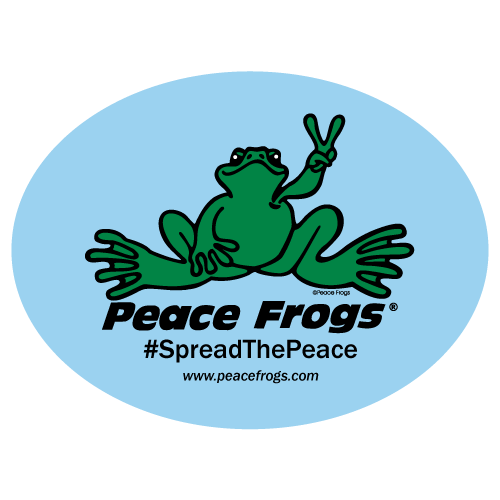 Stickers Peace Frogs
