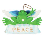 peace frog figurines